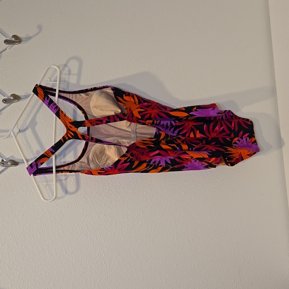 Speedo Hawaiian Print Swimsuit Size 14 - Picture 4 of 9